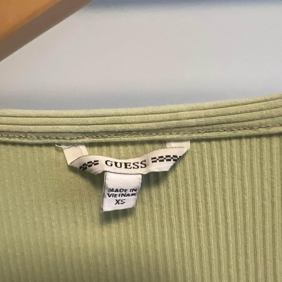 GUESS Light Green Ribbed Mini Dress - Picture 3 of 4